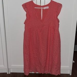 Pink lily summer peach dress